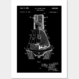 Space Capsule 1963 astrology pluto jupiter astronaut rocket spaceship Posters and Art